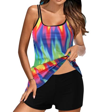 Plus Size Bikini Women Plus Size Bikini Swimwear Tankini Digital Print