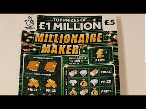 Millionaire Maker Lottery Scratch Card Tickets YouTube