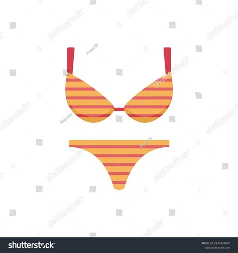 Hot Girl Swimsuit Icon Flat Illustration Stock Vector Royalty Free Shutterstock