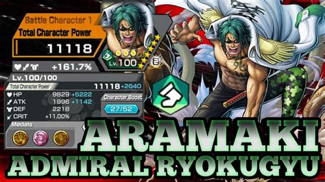 Admiral Ryokugyu Aramaki Gameplay One Piece Bounty Rush Opbr