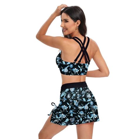 Buy FancyPants Black Lulu Bikini Top Bottom Skirt Set Of 3 Online