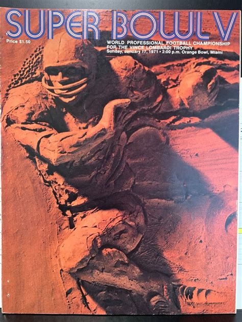 1971 Super Bowl V Program Baltimore Colts Vs Dallas Cowboys Orange Bowl