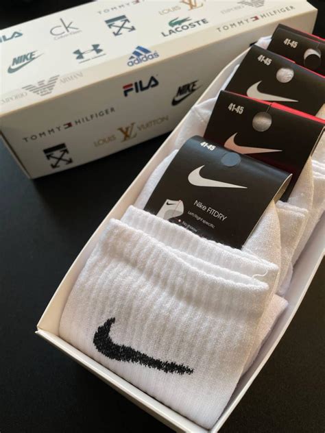 Купить Носки Nike набор 3 пар в коробке Високие спортивные носки Найк ...