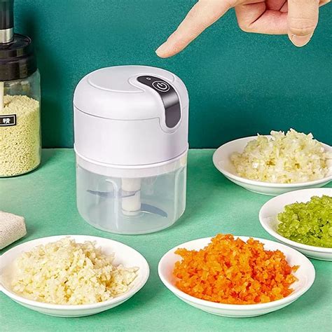 Mini Processador de Alimentos Portatil 250ml Moedor Alho Elétrico Sem