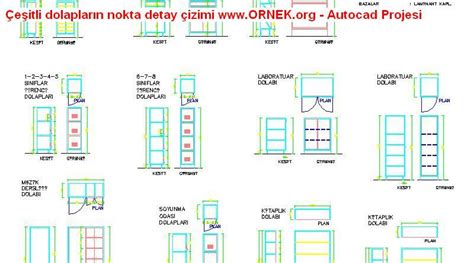 E Itli Dolaplar N Nokta Detay Izimi Dwg Projesi Autocad Projeler