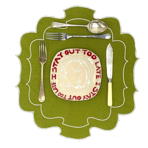 I Stay Out Too Late Trinket Tray Red - Glassette