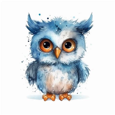 Premium Photo Watercolor Painting Of An Owl