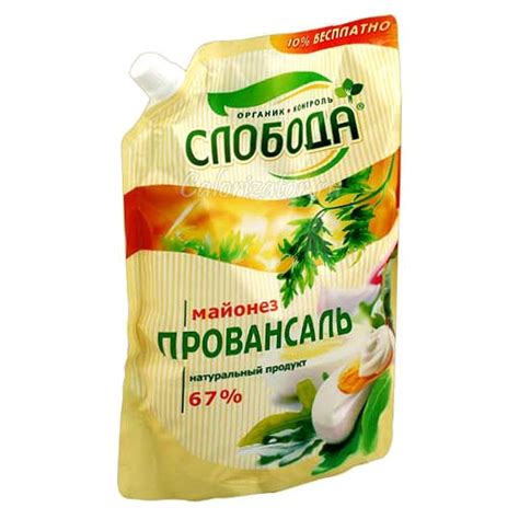 Майонез Слобода Провансаль - калорийность, полезные свойства, польза и ...