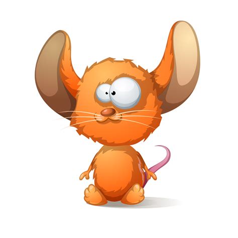 Cartoon Mouse With Big Ear 517474 Vector Art At Vecteezy