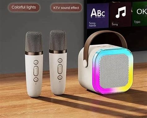 K12 Mini Karaoke Portable Bluetooth Speaker With Dual Wireless