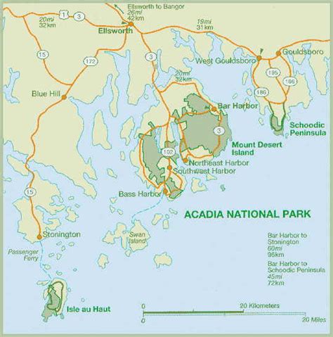 Acadia National Park Map