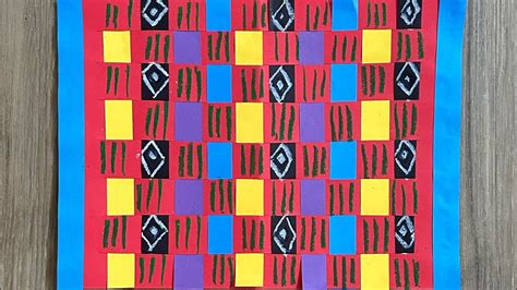 How To Make A Kente Cloth Paper Weave Youtube