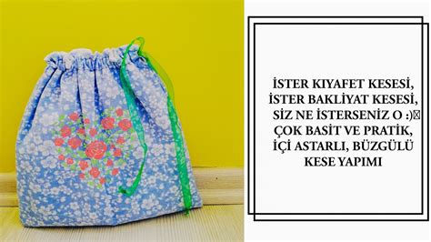 KESE NASIL DİKİLİR KIYAFET KESESİ BAKLİYAT KESESİ DIY KENDİN