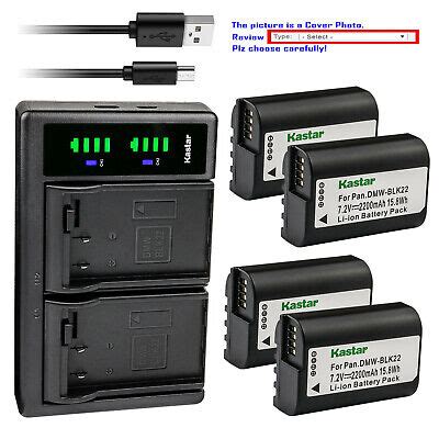 Kastar DMWBLK22 Battery LTD2 USB Charger For Panasonic DMW BTC15