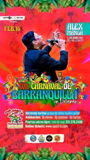 Alex Manga Y Los Diablitos En Orlando Tickets Orlando Mango S Tropical Cafe Orlando The