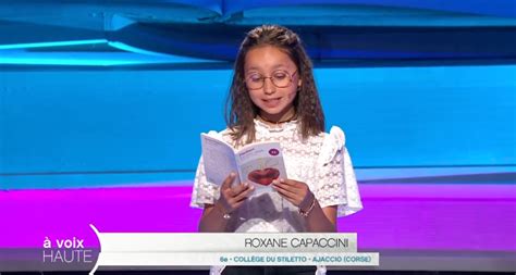 Roxane remporte la finale des collégiens du concours national de