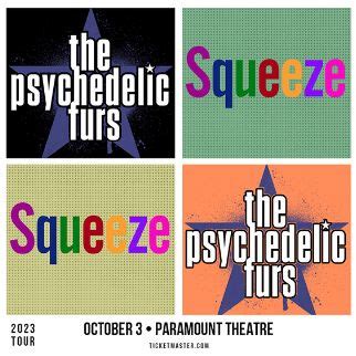 The Psychedelic Furs Squeeze 2023 Tour Showbox Presents