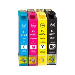 T04E1 T04E2 T04E3 T04E4 Compatible Epson 04E Ink T04E190 Black Cyan