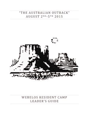 Fillable Online August Nd Th Webelos Resident Camp Leader S