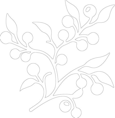 Mistletoe outline silhouette 38487983 Vector Art at Vecteezy