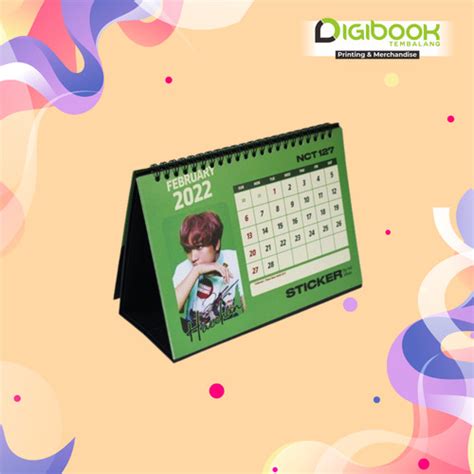 Jual Kalender Meja Tahun 2023 Penyangga Linen Hitam 6 Lembar Cetak 1