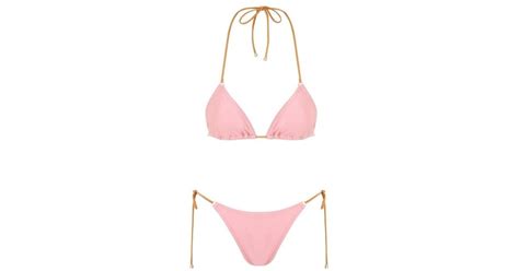 Zimmermann Pop Mini Tri Bikini In Pink Lyst