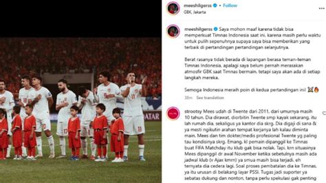 Mees Hilgers Minta Maaf Tak Bisa Perkuat Timnas Indonesia Lawan Jepang