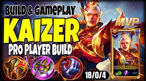 Kaizer Honor Of Kings Build Used By Vitality Team Grandmaster