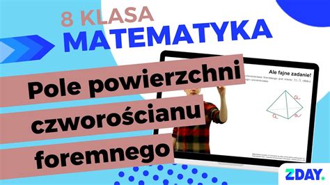 Pole powierzchni czworościanu foremnego Matematyka 8 klasa YouTube