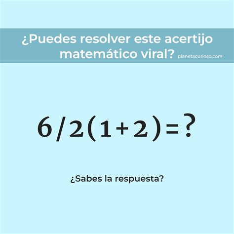 ¿puedes Resolver Este Acertijo Matemático De Secundaria