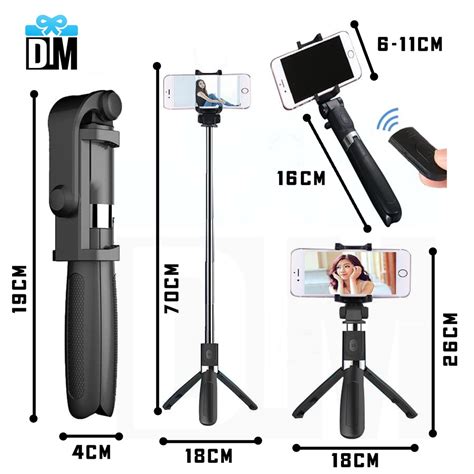 Jual Tongsis Selfie Stick Tripod Bluetooth R1 Q07 3 In 1 Phone Holder