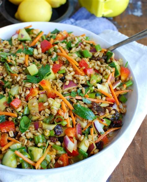 Easy Summer Farro Salad A Cedar Spoon