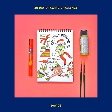 30 Day Drawing Challenge On Behance