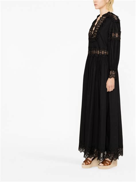 Alberta Ferretti Embroidered V Neck Maxi Dress Farfetch