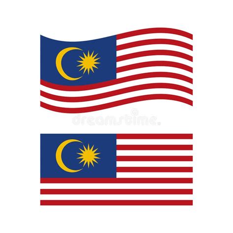 Flag Of Malaysia Icon Set Vector Stock Vector Illustration Of Isolated Asian 255449228