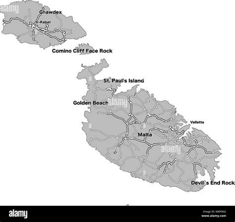 Mapa de malta vector vectores fotografías e imágenes de alta resolución