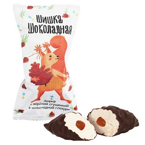 Шишка Шоколадная Белочка с шишкой Зефир с Вареной Сгущенкой в Шоколаде ...