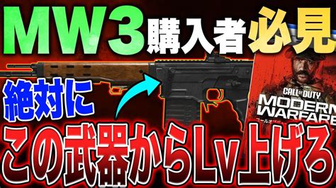 Mw3購入者必見 絶対にこの武器からレベル上げてくれ Sg型スナイパーがぶっ壊れでヤヴァぃ【cod モダンウォーフェア3 最強武器】 Youtube