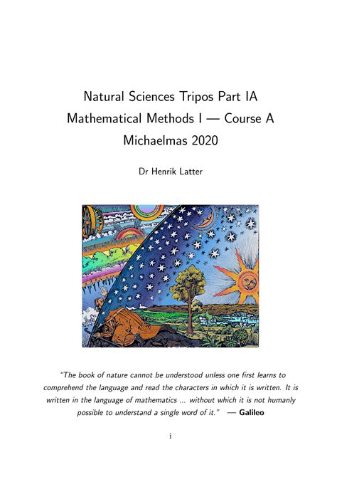 Vectors Incomplete Natural Sciences Tripos Part Ia Mathematical