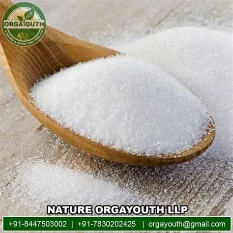 Indian Organic Certified White Sugar Packaging Size 50 Kg Packaging