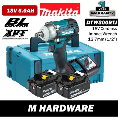 Makita Dtw Rtj Dtw Z V Cordless Impact Wrench Mm