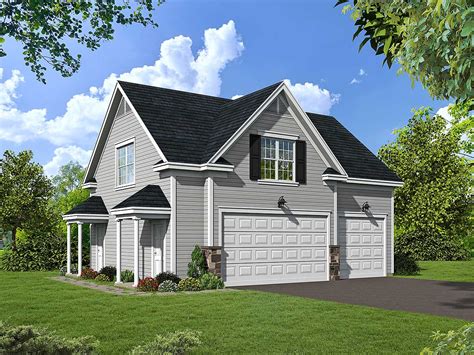 Attractive Garage Apartment - 68421VR | Architectural Designs - House Plans