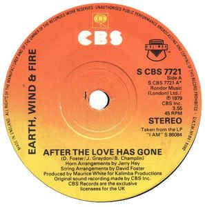 Earth, Wind & Fire - After The Love Has Gone (1979, Paper Labels, Vinyl ...