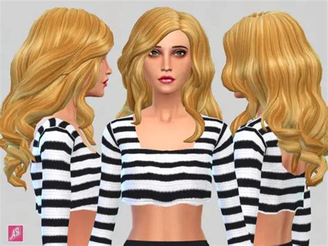 The Sims Resource Long Wavy Over Shoulder By Alexandra Sine Sims 4 Hairs