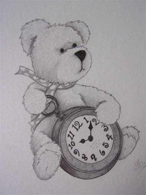 Realistic Cartoon Teddy Bear Drawing - Draw-e