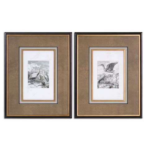 Uttermost Antique Birds Framed Art S In Framed Prints Wall