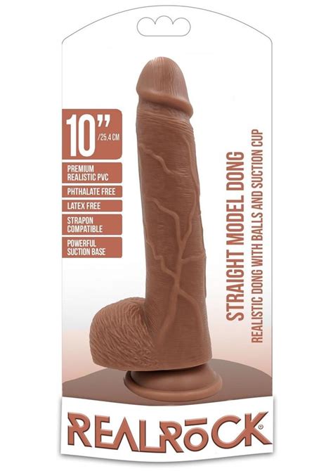 Realrock Straight Realistic Dildo With Balls And Suction Cup In