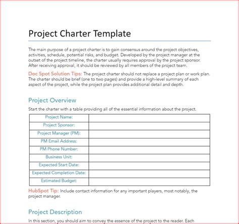 Project Charter Excel Sheet - Etsy