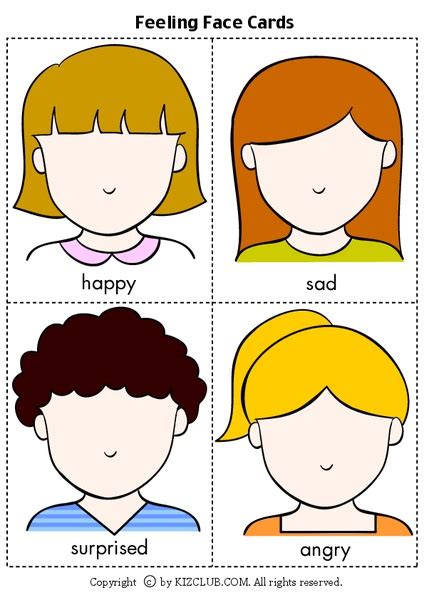 Feeling Face Cards Lesson Plan For Pre K Kindergarten Lesson Planet