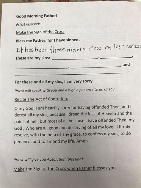 Catholic Confession Guide Printable - Printable Word Searches